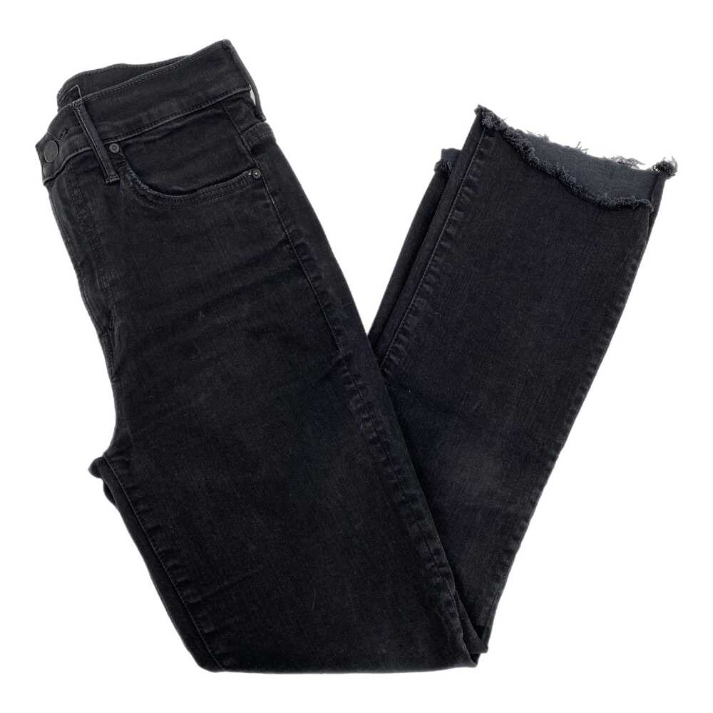 MOTHER Black Insider Step Crop Fray Jeans | Size 25